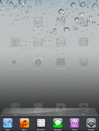 Row of apps on iOS screen
